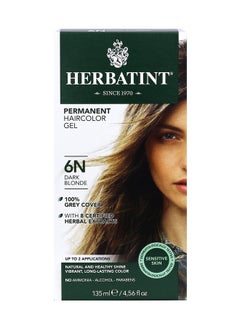 Herbatint Herbatint Permanent Haircolor Gel, 6N Dark Blonde, Alcohol Free, Vegan, 100% Grey Coverage - 4.56 oz  - Image 1