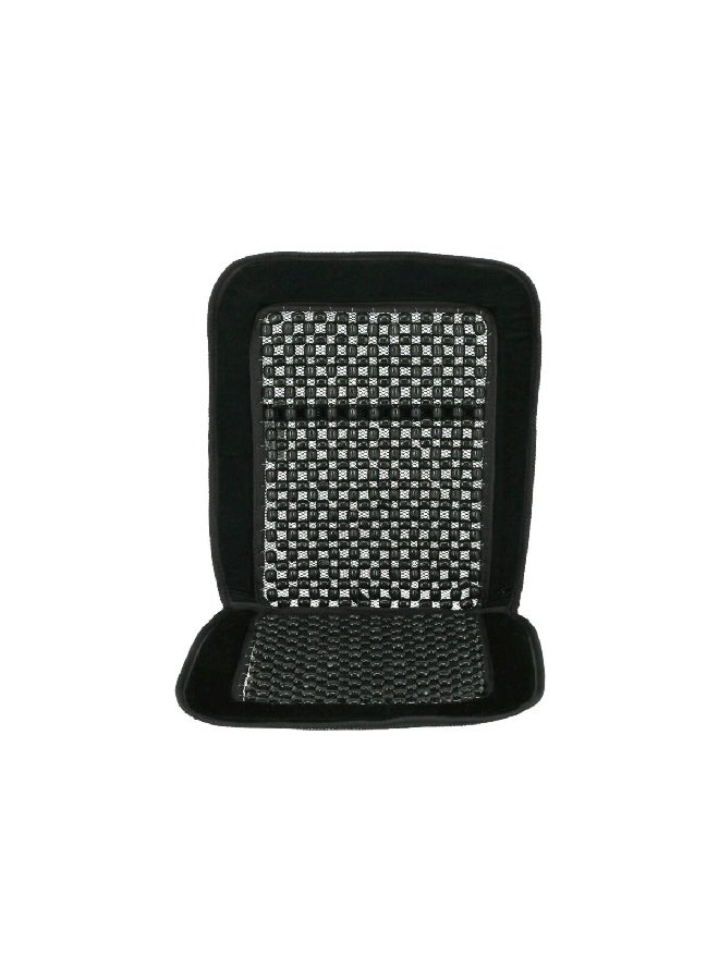 كاستوم أكسيسوريز وسادة مقعد سيارة بملمس المخمل مع فقاعات تدليك باللون الأسود وبأبعاد 23 × 1.5 × 18 إنش 18462 - Image 2