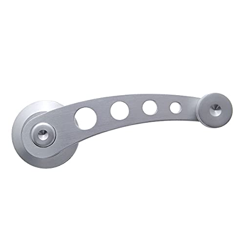 United Pacific 24009 Billet Aluminum Window Crank Handle Kit, Universal Application, 3 Adapters Included, Brushed Aluminum Finish – One Set (Pack of 2) - Image 2