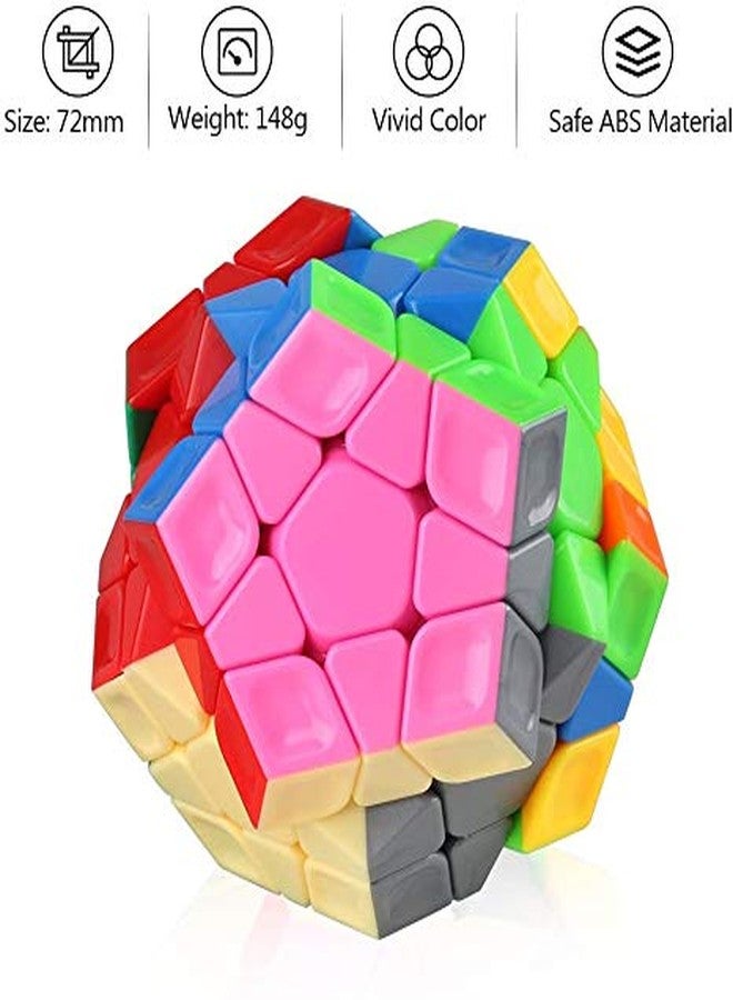 AUTHFORT Speed Cube Combo Of Megaminx And Pyraminx Pyramid Triangle High Speed Stickerless Magic Puzzle Cube For Kid (2 Pieces) - Image 4