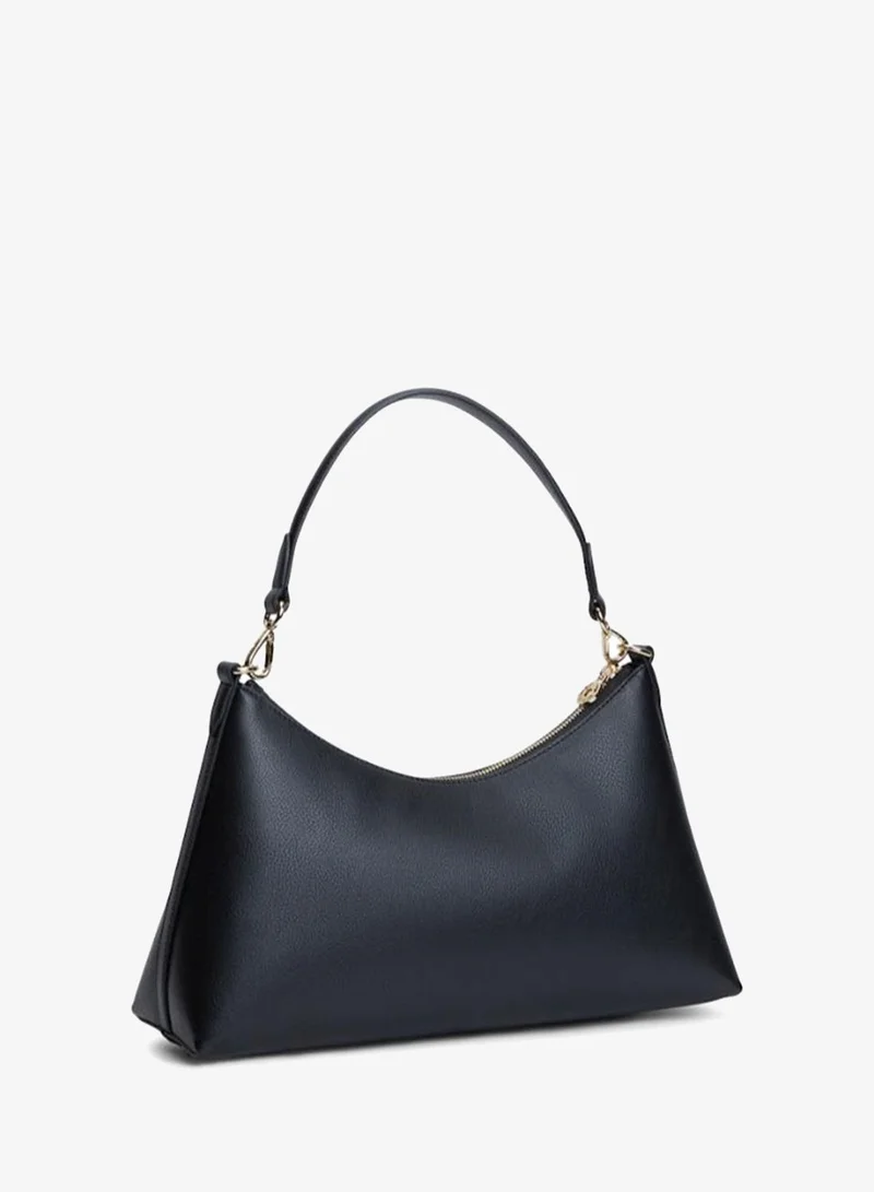 Tommy Hilfiger Black Icon Pebble Grain Shoulder Bag for Women | Best Price UAE