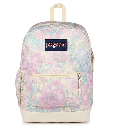 JanSport Cross Town Plus Backpack - Large Main Compartment, Side Water Bottle Pocket, 15-Inch Padded Laptop Sleeve - Faded Tapestry - Image 1