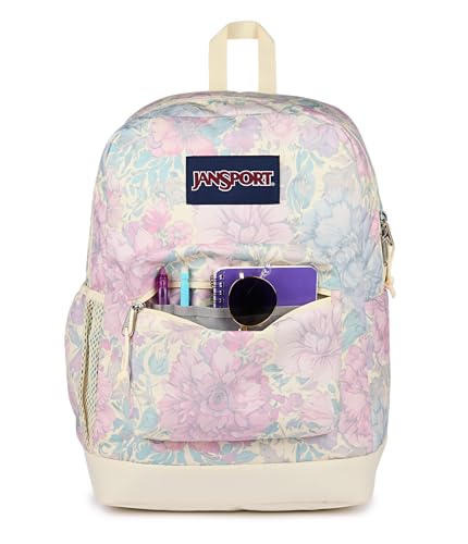 JanSport Cross Town Plus Backpack - Large Main Compartment, Side Water Bottle Pocket, 15-Inch Padded Laptop Sleeve - Faded Tapestry - Image 4