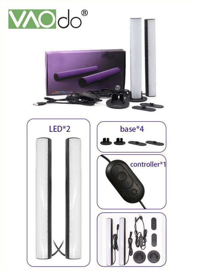 فاو دو - قطعتان من أشرطة الإضاءة الذكية LED ، 16 مليون لون ، شريط إضاءة RGB مع أوضاع المشهد والموسيقى ، شريط الإضاءة الذكي مع تطبيق وجهاز التحكم عن بعد ، شريط إضاءة LED لغرفة إعداد ألعاب وتليفزيون الكمبيوتر - Image 1