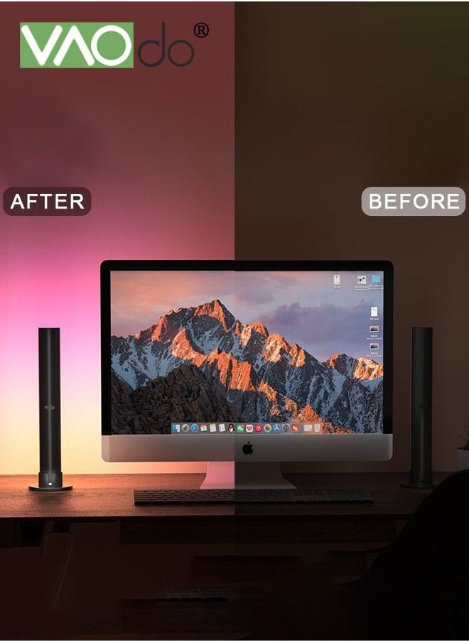 فاو دو قطعتان من أشرطة الإضاءة الذكية LED ، 16 مليون لون ، شريط إضاءة RGB مع أوضاع المشهد والموسيقى ، شريط الإضاءة الذكي مع تطبيق وجهاز التحكم عن بعد ، شريط إضاءة LED لغرفة إعداد ألعاب وتليفزيون الكمبيوتر  - Image 4