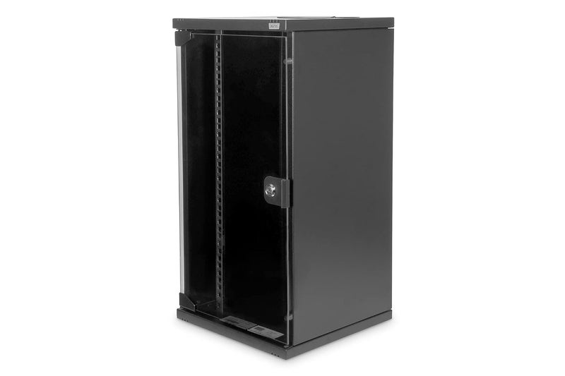 DIGITUS 10-Inch Set - Network Cabinet 12U Black - Shelf - Power Strip - 8-Port Patch Panel - 8-Port Gigabit Switch - Image 3