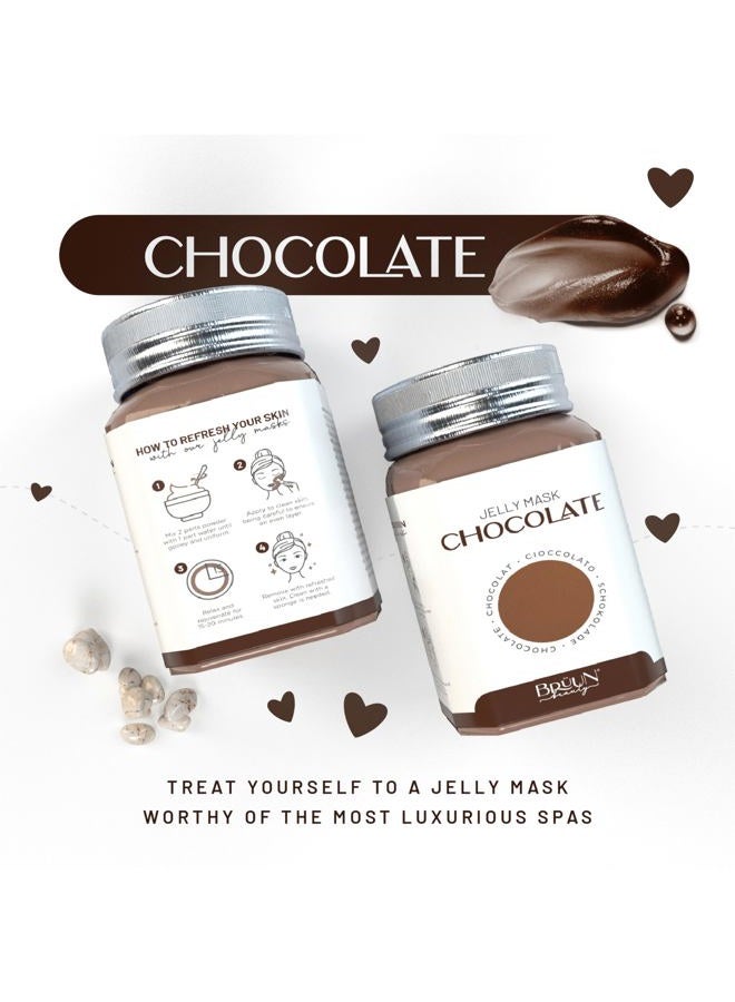 BRÜUN قناع الجيلي في وعاء الشوكولاتة القابل للإزالة للعناية بالوجه | 23 أونصة سائلة مجموعة سبا من جل مرطب قناع في وعاء - Image 5