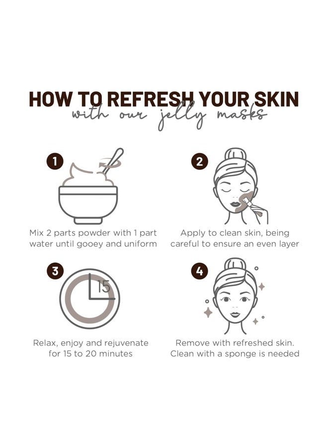 BRÜUN قناع الجيلي في وعاء الشوكولاتة القابل للإزالة للعناية بالوجه | 23 أونصة سائلة مجموعة سبا من جل مرطب قناع في وعاء - Image 4