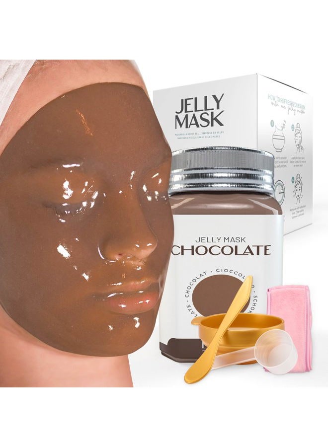 BRÜUN قناع الجيلي في وعاء الشوكولاتة القابل للإزالة للعناية بالوجه | 23 أونصة سائلة مجموعة سبا من جل مرطب قناع في وعاء - Image 1