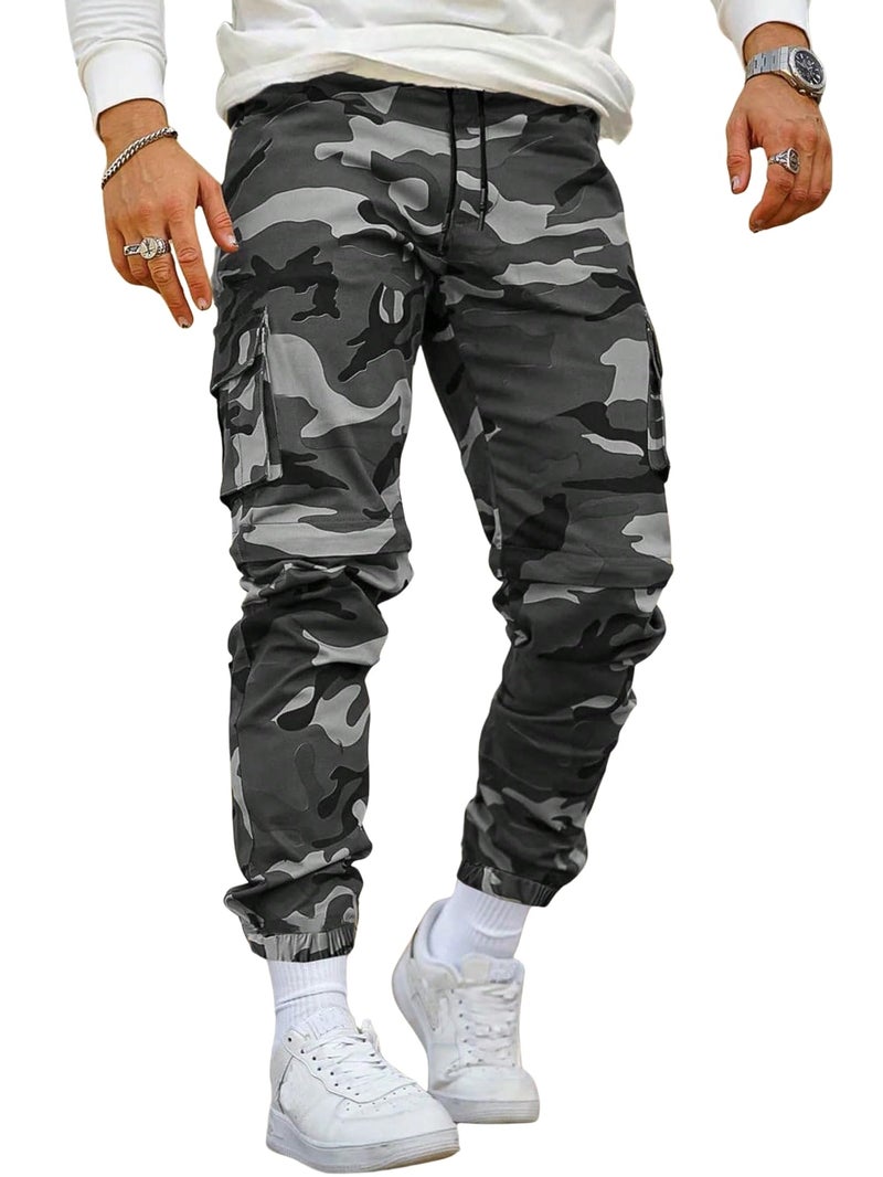 TAGDO® Men's Camouflage Cargo Pants | Men Casual Trouser (Army-Pant-2045-Grey-30) - Image 5