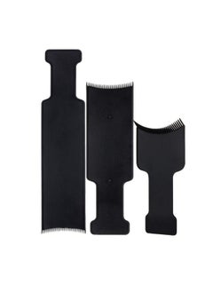 BinaryABC Flat Top Balayage Board Comb Paddle Board Comb Hair Highlighting Board Hair Colour Board3Pcs (Black)  - Image 2