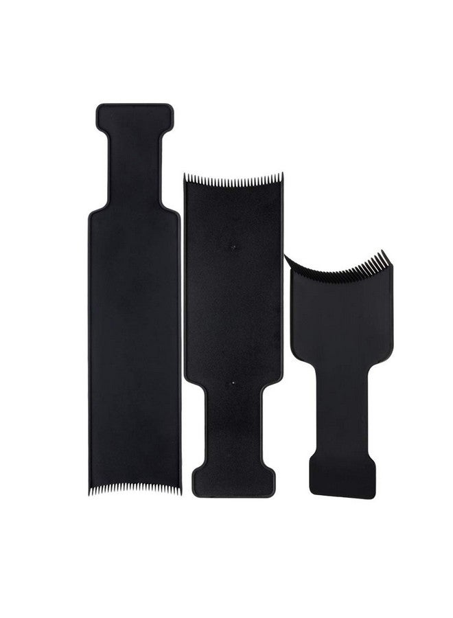 BinaryABC Flat Top Balayage Board Comb Paddle Board Comb Hair Highlighting Board Hair Colour Board3Pcs (Black) - Image 2