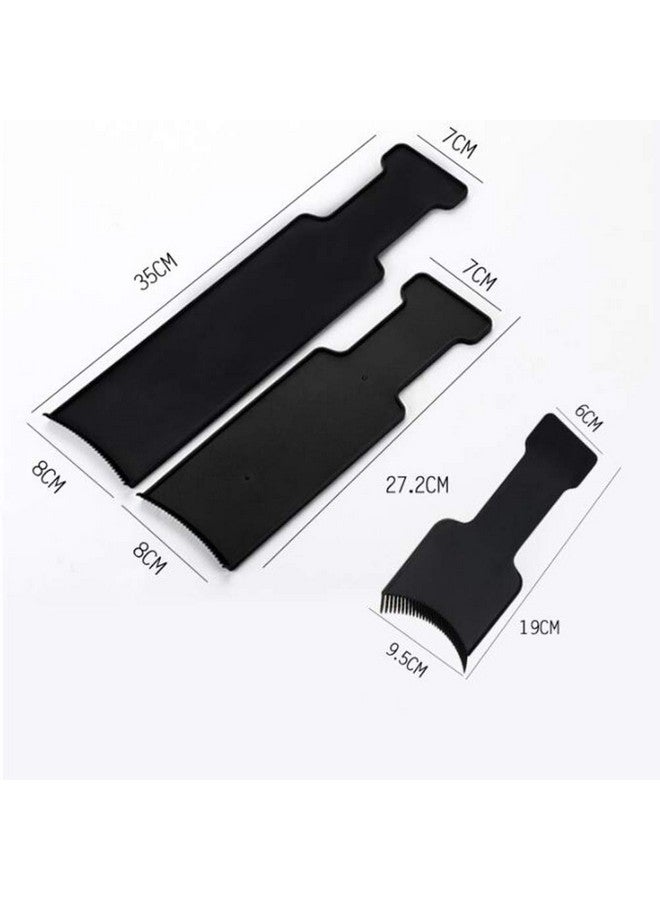 BinaryABC Flat Top Balayage Board Comb Paddle Board Comb Hair Highlighting Board Hair Colour Board3Pcs (Black) - Image 3