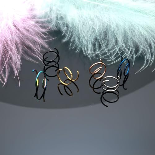 Decentraland 2 PCS 20G Diameter 6mm Silver Double Hoop Septum Nose Ring Cartilage Made with Hypoallergenic Surgical Steel Nose Lip Tragus Earring Ring Piercing Jewelry for Women and Men - Image 5
