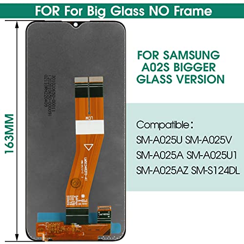 SRJTEK for Samsung Galaxy A02s Screen Replacement for Samsung A02s LCD Screen Replacement A025U LCD Display A025A Touch Digitizer with SMA025VSMA025ASMA025U Assembly Repair Kits 163MM Bigger Size - Image 3