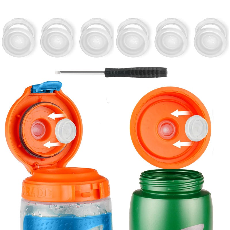 gocola Dispensing Valves Compatible with Gatorade Water Bottle - Silicone Valve and Plastic Insert with Screwdriver, Replacement Accessories for Gatorade Gx Water Bottle Gatorade 32oz Bottle - Image 1