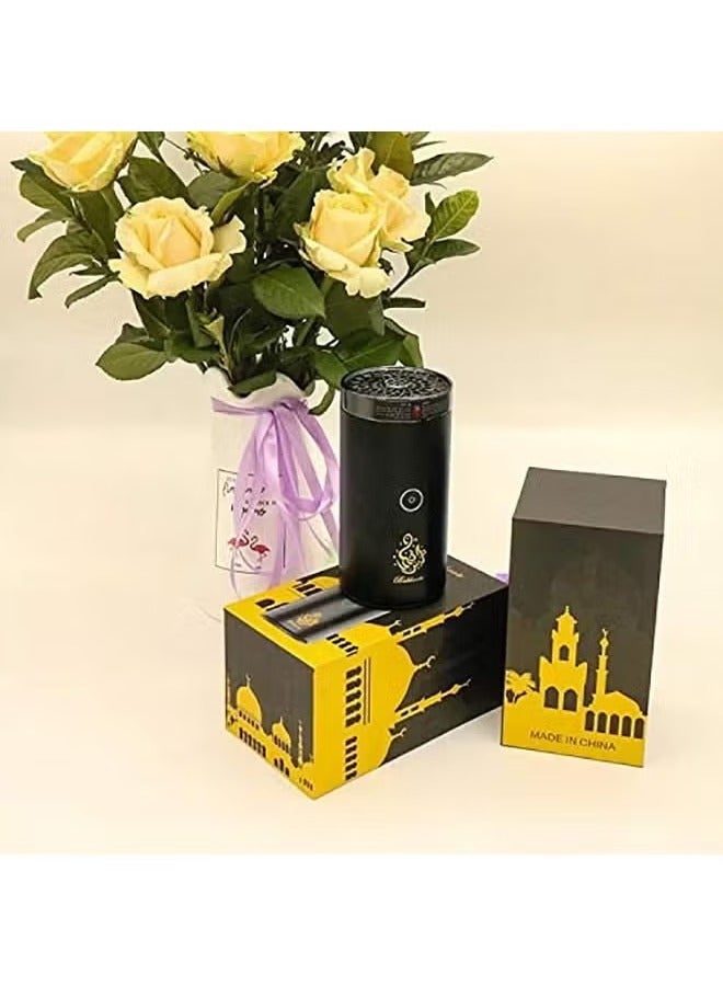 فيسوس مبخرة بخور كهربائية، مبخرة كهربائية للسيارة، حامل بخور سيارة إلكتروني ذكي قابل لإعادة الشحن عبر USB لرمضان والمناسبات الأخرى، ديكور منزلي إسلامي - Image 3