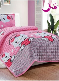 Moon 3 Piece Summer Childrens Quilt Set Microfiber 210x160 cm  - Image 3