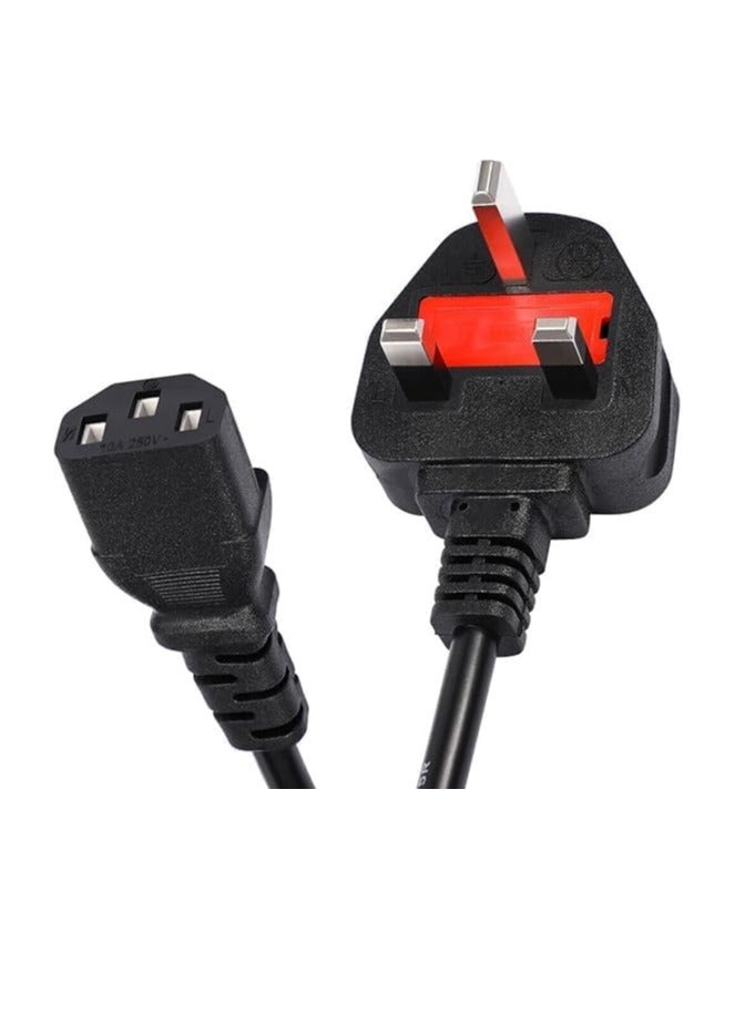 Terabyte Power Cord, Desktop Power Cable with Pure Copper Wire, Power Cord 3 Pin UK Main Leads Universal AC Power Cord Replacement for PC Computer Printer LED LCD Smart TVs - 1.5m 1.5-Meter 5-Feet - Image 1