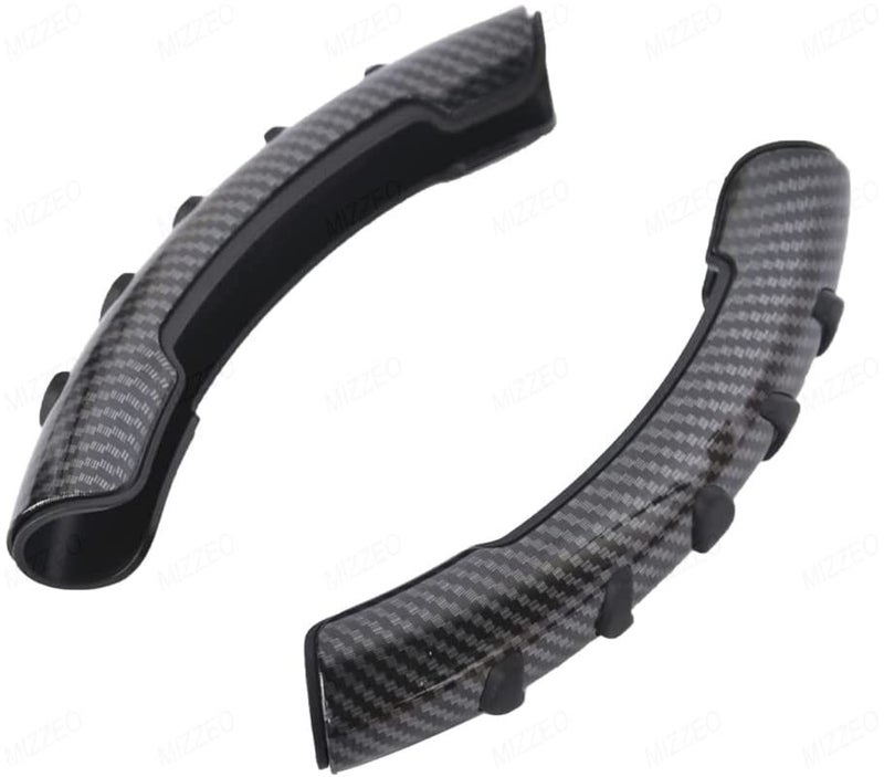 MIZZEO Carbon Fibre Steering Wheel Booster Cover, Enhanced Non-Slip Grip for Comfort & Control, Carbon Black, Compatible with Skoda Kushaq - Image 2