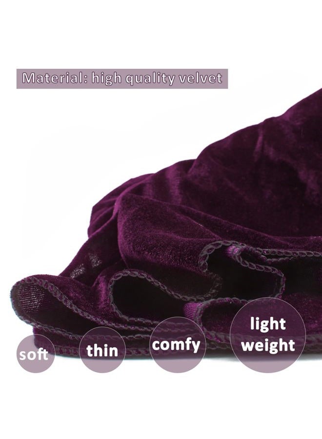 Mayplous Halloween Costumes Women Men Cosplay Long Cape Cloak Fancy Dress for Role Play (Purple, 150cm / 59") - Image 4