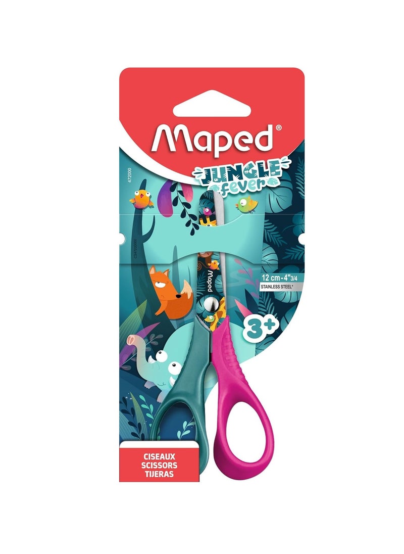 Maped مقص Jungle Fever الآمن للأطفال ذو الحواف المستديرة، ألوان متنوعة  - Image 2