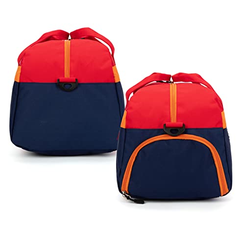 HawLander Kids Duffle Bag for Boys or Girls, Fit School Practice, or Overnight Travel (Navy Red) - Image 3