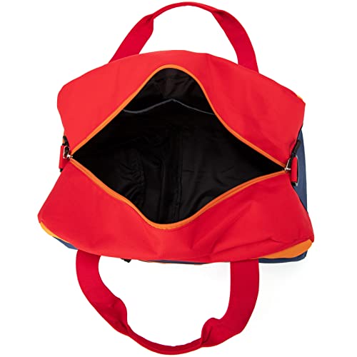 HawLander Kids Duffle Bag for Boys or Girls, Fit School Practice, or Overnight Travel (Navy Red) - Image 4