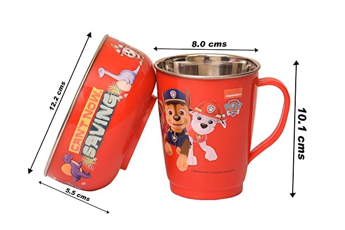 SKi Homeware SKI Paw Petrol Printed Stainless Steel Bowl 400 ml & Mug 250 ml (Paw Petrol) - Image 3