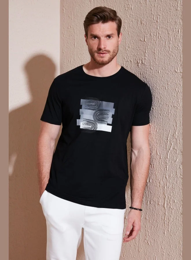 Buratti Buratti Cotton Slim Fit Crew Neck T Shirt Men's T SHIRT 646R8010