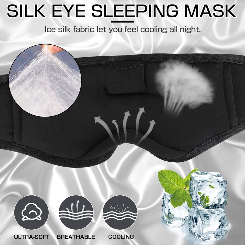 LC-dolida Sleep Headphones Sleep Mask with Bluetooth Headphones, LC-dolida Eye Mask for Sleeping Eye Pillow Sleeping Headphones for Side Sleepers Thin Speaker Cool Gadgets Gifts for Men&Women - Image 2