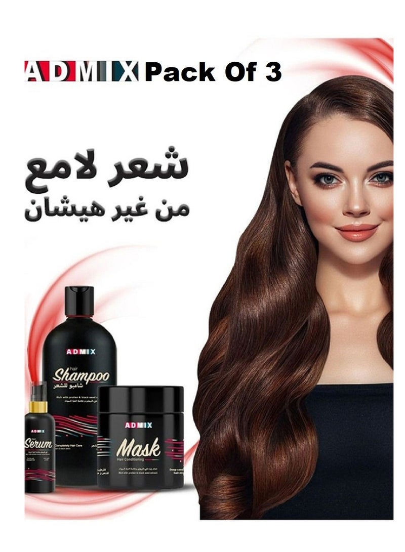 Admix nourishing set with black seed oil protein and keratin 3 PCS