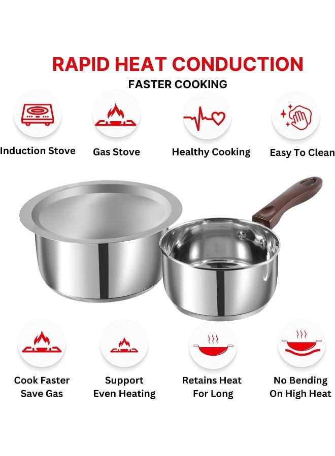 VINOD وعاء فينود العادي (1 لتر) ووعاء قاع الكبسولة (1.8 لتر) مع غطاء (ملائم للحرارة induction) - Image 5