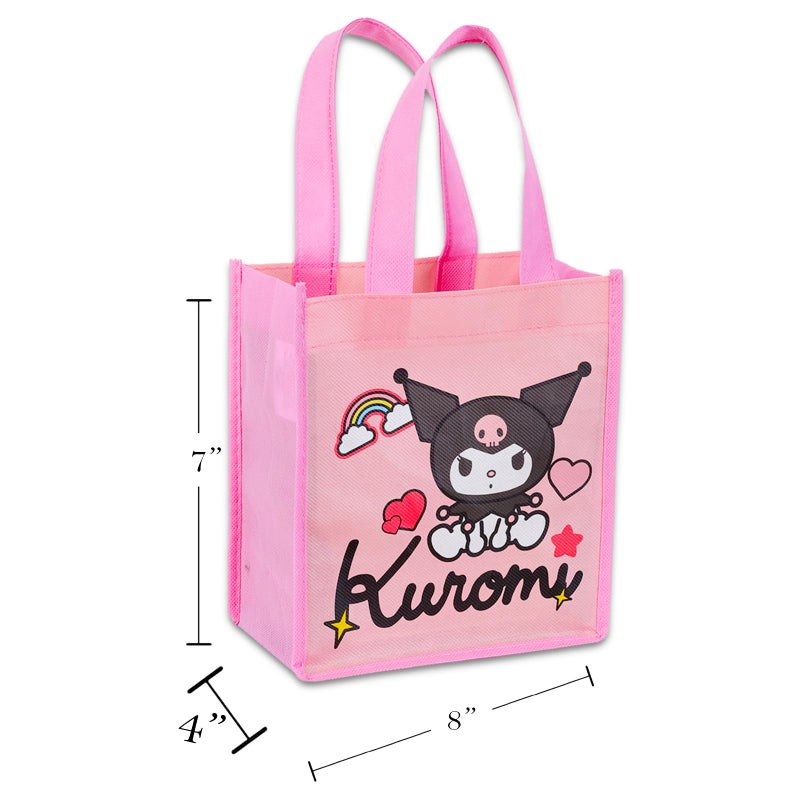 هالو كيتي Hello Kitty Tote Bag For Girls - حزمة الملحقات مع 3 أكياس بقالة قابلة لإعادة الاستخدام مع ملصقات المزيد | مجموعة حقيبة حمل Hello Kitty - Image 2