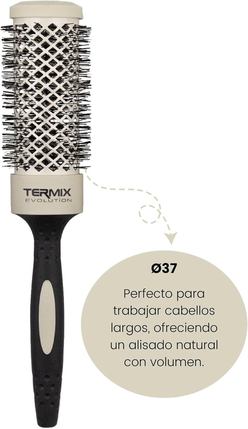 TERMIX Evolution Soft Ø 37 mm-Hairbrush for thin hair with ionized bristles specially for thin and delicate hair. - Image 1