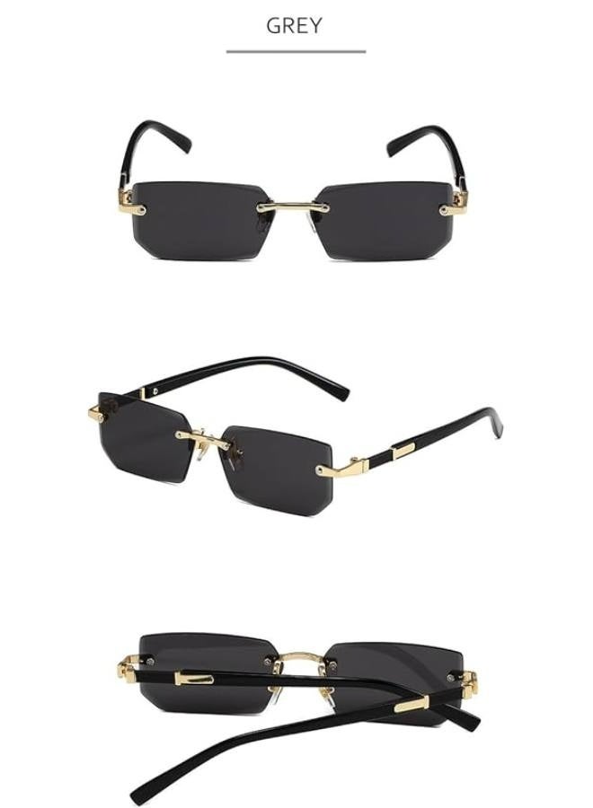 New Rimless Fashion Trend Sunglasses Personalized Sunglasses UV Protection Unisex - Image 2