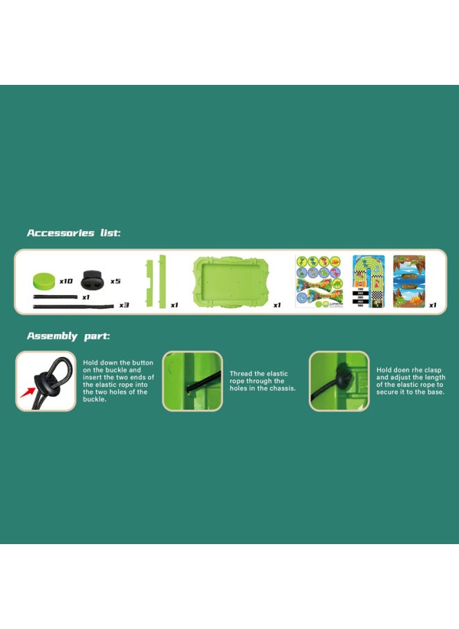 Generic - 2 In 1 Dinosaur Multi-function Game Plate Educational Toy Table Baby Parent-child Interactive Party Game Table-Specifications:2-in -1 Dinosaur Game Disk-Color:33*23.5*3.5cm - Image 1