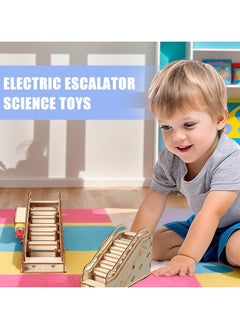 CMGTYYD Wooden Escalator Model, Puzzle Escalator Toy Handcraft, 6.42x3.54in Handmade Scientific Experiment Device, Smooth Construction Kit, Educational Activity for Teens, Boys, and Girls  - Image 2