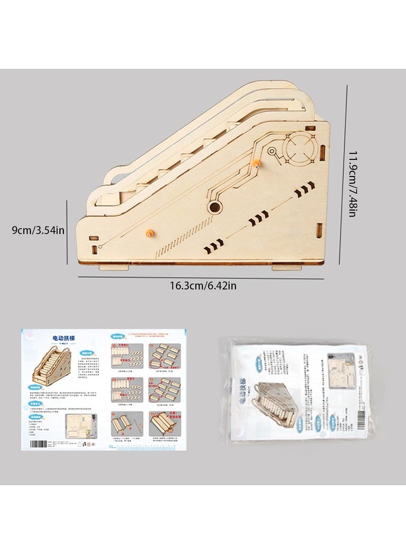 CMGTYYD. نموذج الدرج المتحرك الخشبي ، لعبة الدرج المتحرك اللغز ، جهاز التجربة العلمية اليدوية 6.42x3.54in ، مجموعة البناء السلسة ، النشاط التعليمي للمراهقين والفتيان والبنات - Image 5