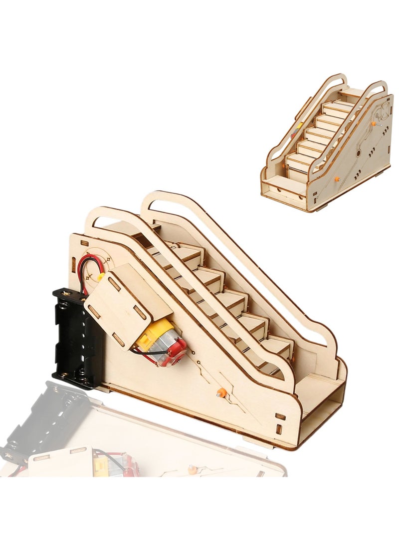 CMGTYYD. نموذج الدرج المتحرك الخشبي ، لعبة الدرج المتحرك اللغز ، جهاز التجربة العلمية اليدوية 6.42x3.54in ، مجموعة البناء السلسة ، النشاط التعليمي للمراهقين والفتيان والبنات - Image 1