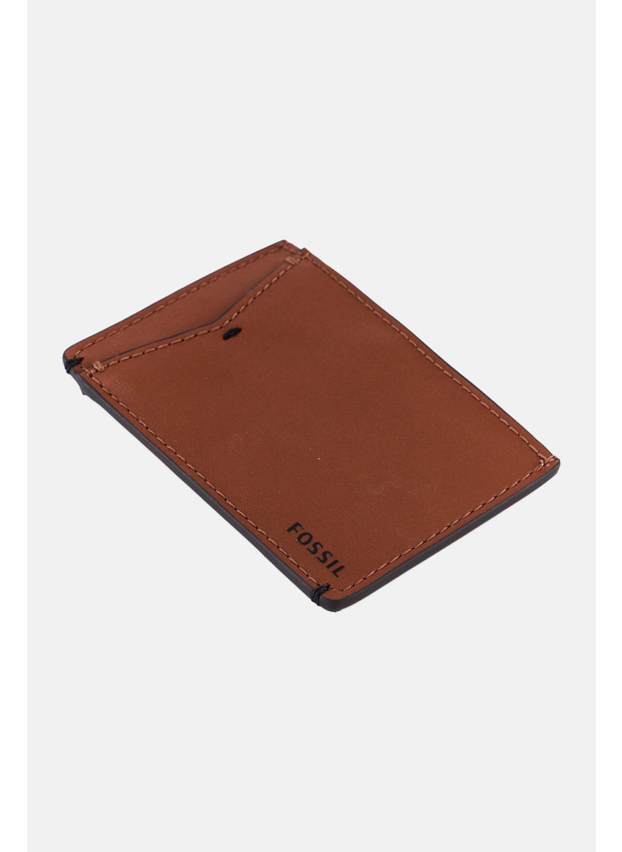 FOSSIL Men Brand Logo Card Case 7 H x 10 L x 1 W cm, Brown  - Image 3