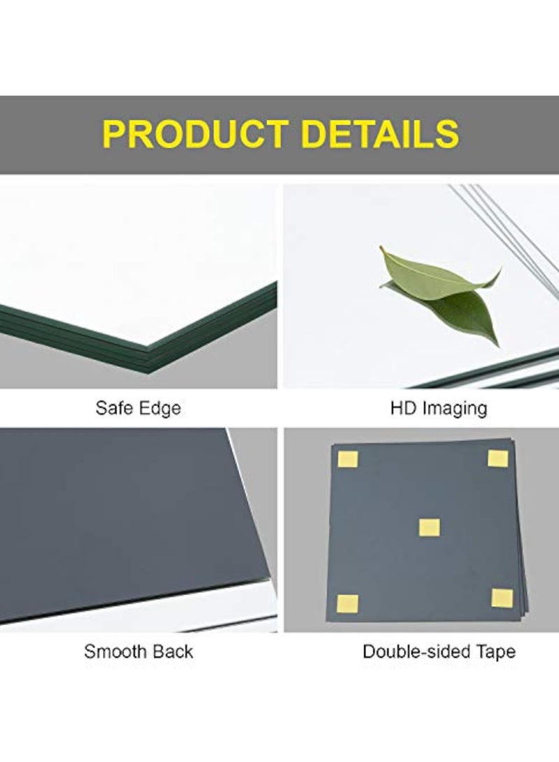 YelaJoy Home Gym Mirrors 12 Inch x 12Pcs Wall Mounted Mirror Acrylic Frameless Full Length Mirror Tiles for Home Gym, Bedroom, Door & Bathroom - Image 5