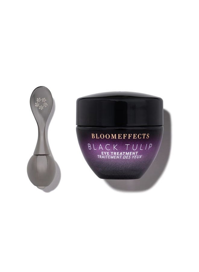 BLOOMEFFECTS Natural Black Tulip Eye Treatment Cream | Clean, Non-Toxic Skincare (.5oz | 15mL)  - Image 1
