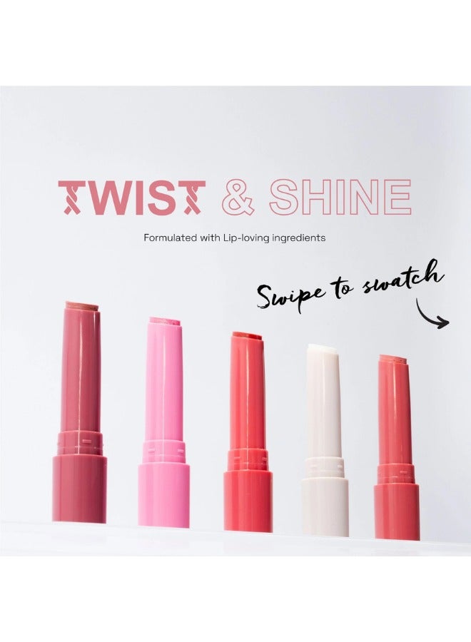 Technic Twist & Shine Lip Oil - Pink Sparkle - Image 3