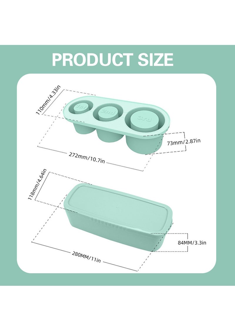 Ice Cube Tray Hollow Cylinder Ice Cube Molds Silicone Ice Tray 3 Cavities Ice Cube