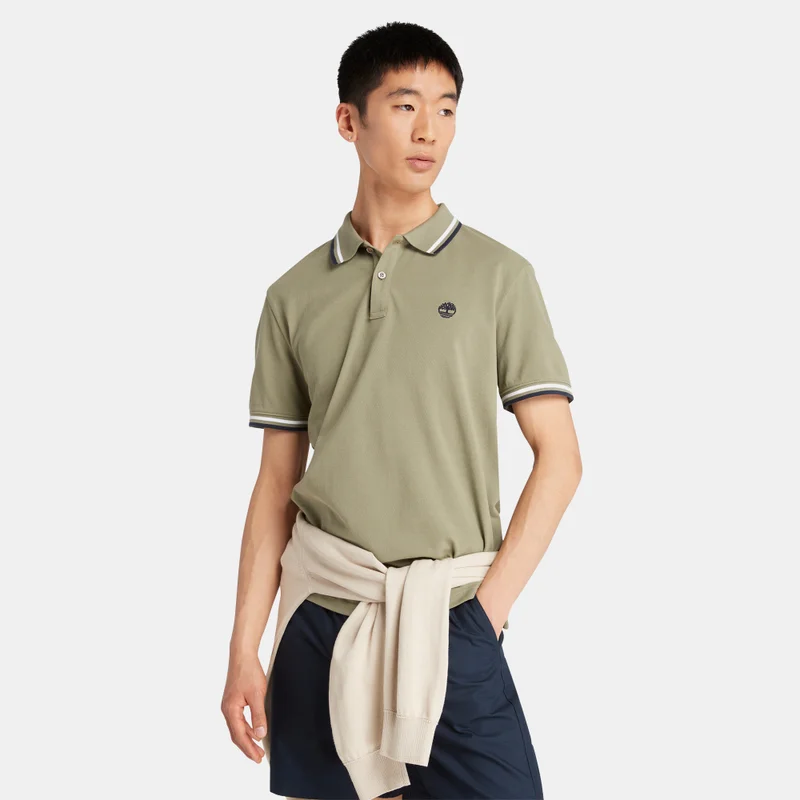 Timberland Green Men's Millers River Polo Shirt for Men | Best Price UAE