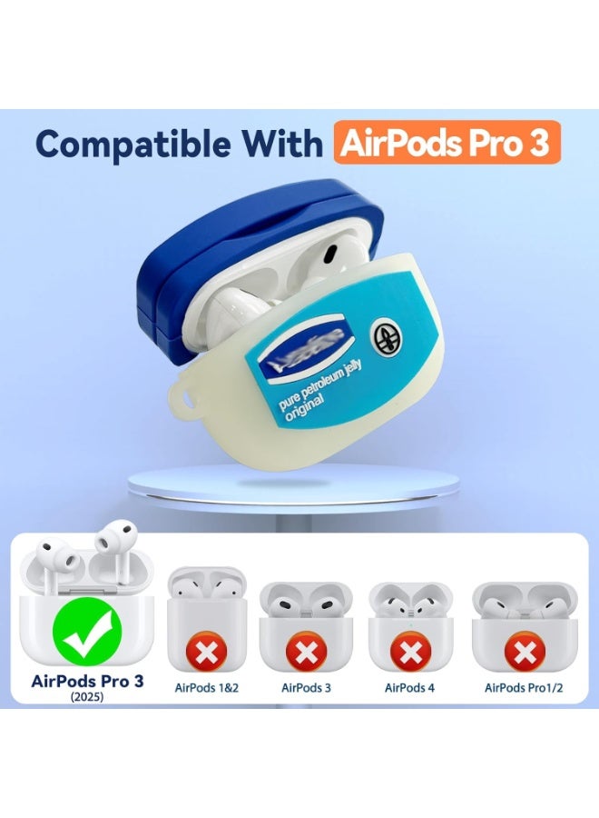جراب حماية سيليكون لطيف بتصميم كرتوني مرح لسماعات AirPods Pro 3 من الجيل الثالث، مزود بحلقة مفاتيح، مناسب للنساء والأولاد. - Image 2
