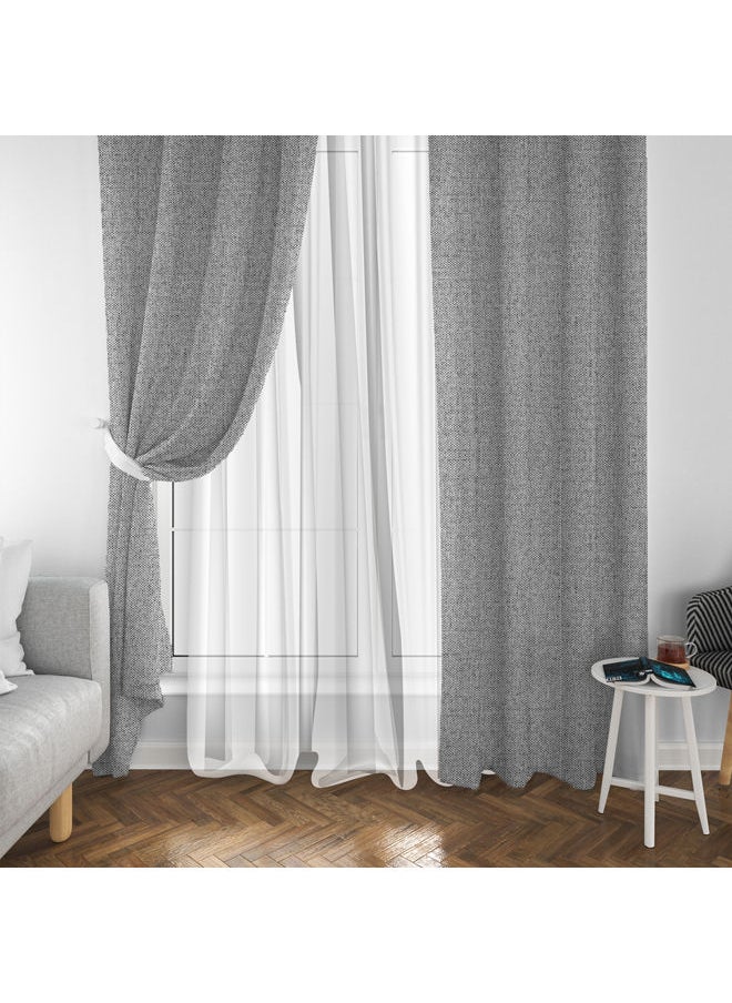Naguib Selim - Curtains House Natural Linen With Steel Grommets-140 x 280 cm - Image 1