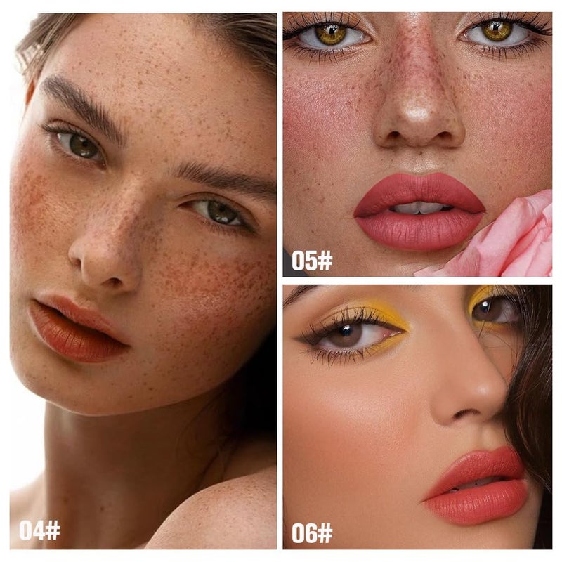 evpct 3Pcs Nude Brown Brownish Red & Orange Red Peel Off Lip Stain Tints, Matte Liquid Lipstick Lip Stain Long Lasting Waterproof for Women, Longwear Lipstick Peel Off Highly Pigmented Easy to Apply - Image 2