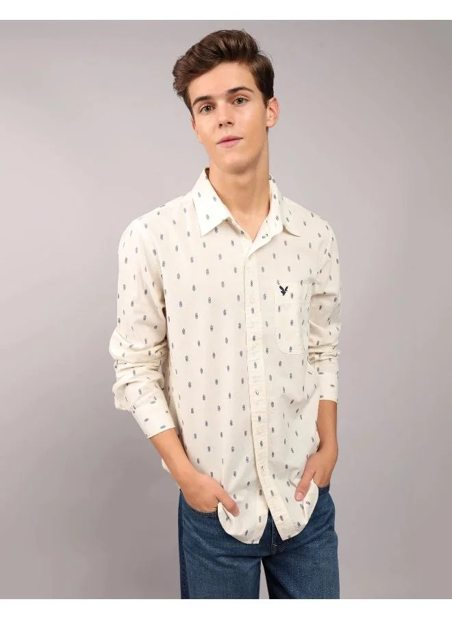 American Eagle AE Printed Slim Fit Everyday Button-Up Shirt